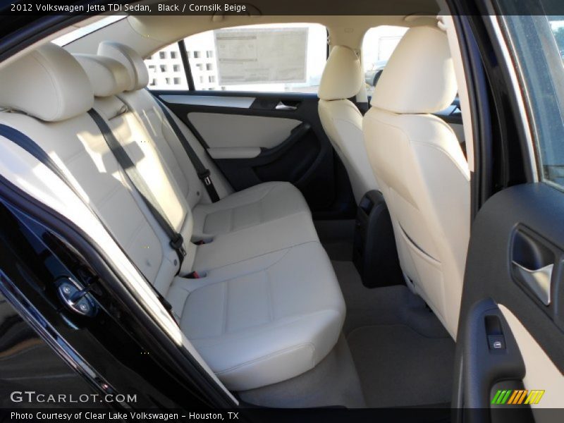 Black / Cornsilk Beige 2012 Volkswagen Jetta TDI Sedan