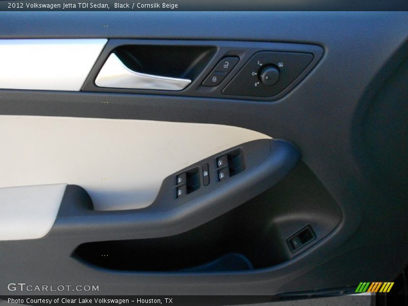 Black / Cornsilk Beige 2012 Volkswagen Jetta TDI Sedan
