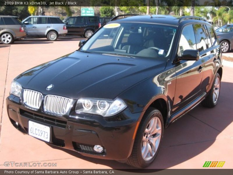 Jet Black / Black 2009 BMW X3 xDrive30i
