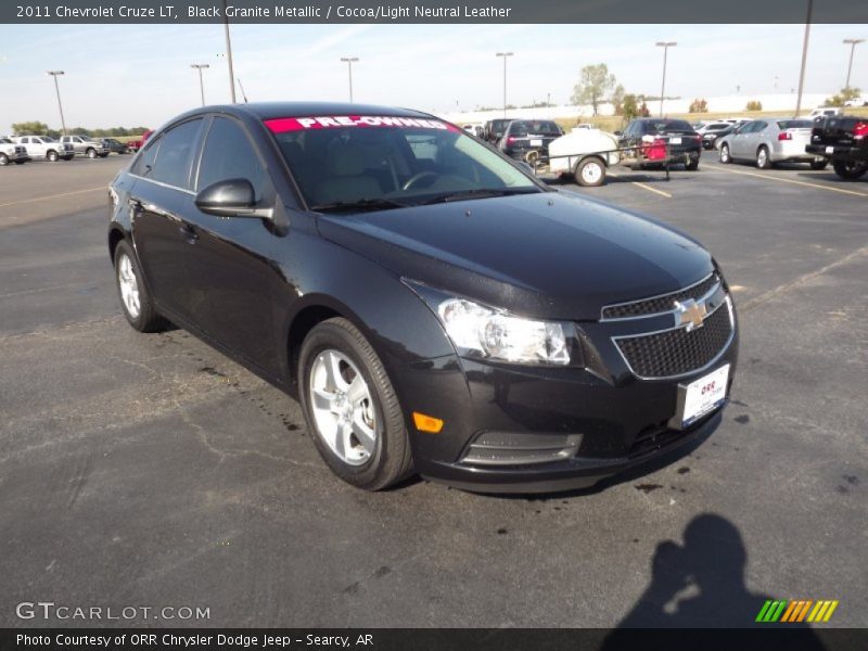 Black Granite Metallic / Cocoa/Light Neutral Leather 2011 Chevrolet Cruze LT