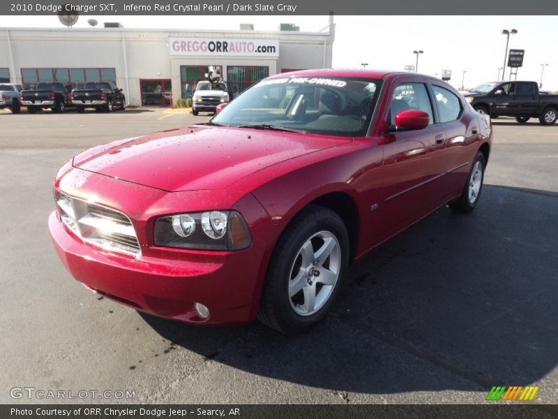 Inferno Red Crystal Pearl / Dark Slate Gray 2010 Dodge Charger SXT