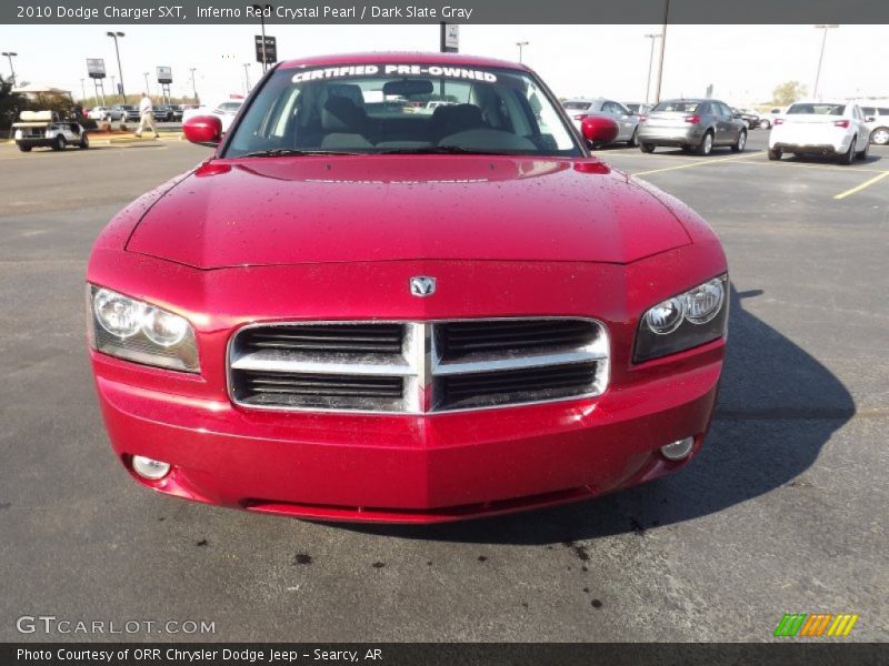 Inferno Red Crystal Pearl / Dark Slate Gray 2010 Dodge Charger SXT