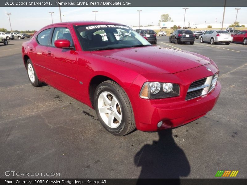 Inferno Red Crystal Pearl / Dark Slate Gray 2010 Dodge Charger SXT
