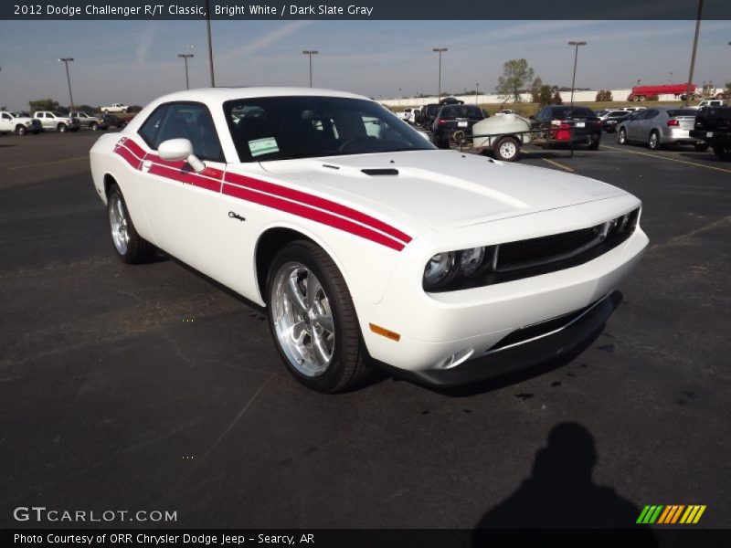 Bright White / Dark Slate Gray 2012 Dodge Challenger R/T Classic