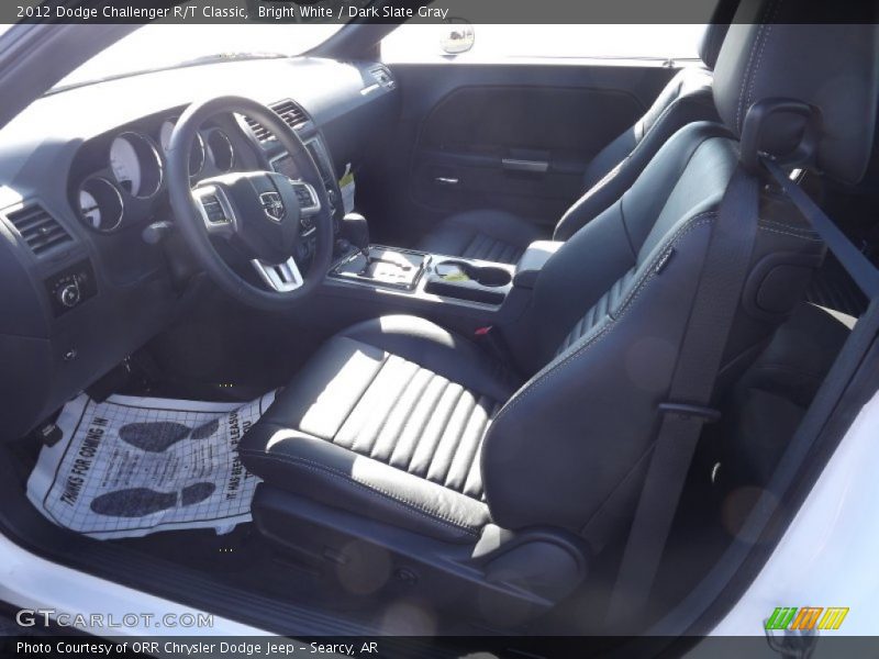 Bright White / Dark Slate Gray 2012 Dodge Challenger R/T Classic