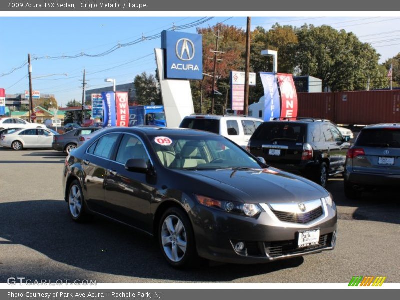 Grigio Metallic / Taupe 2009 Acura TSX Sedan