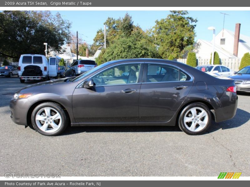 Grigio Metallic / Taupe 2009 Acura TSX Sedan