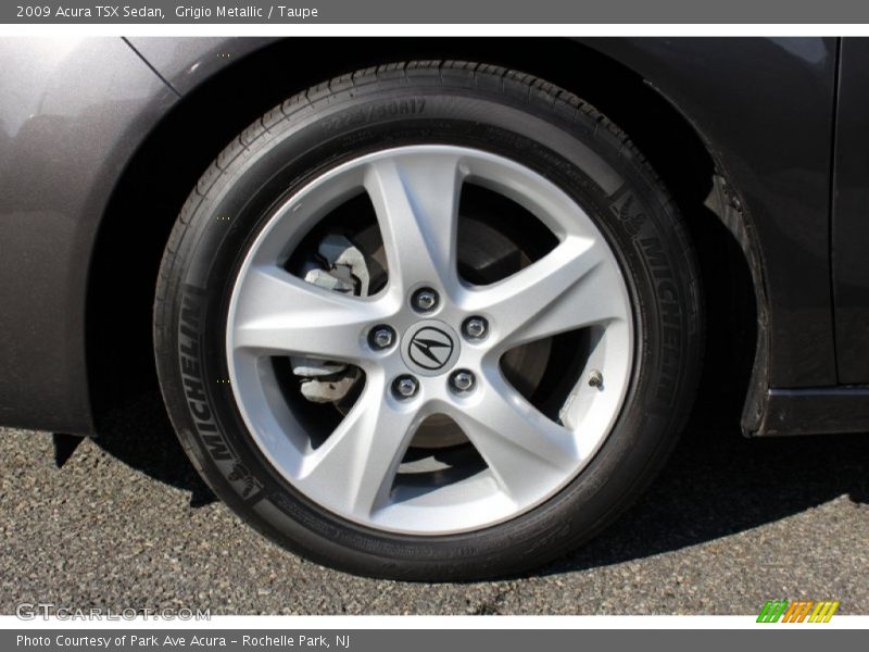Grigio Metallic / Taupe 2009 Acura TSX Sedan
