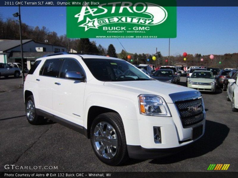Olympic White / Jet Black 2011 GMC Terrain SLT AWD