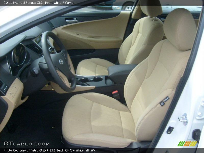 Pearl White / Camel 2011 Hyundai Sonata GLS