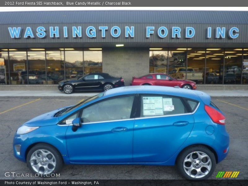 Blue Candy Metallic / Charcoal Black 2012 Ford Fiesta SES Hatchback
