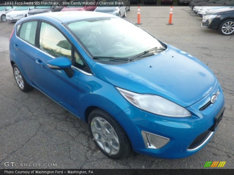 Blue Candy Metallic / Charcoal Black 2012 Ford Fiesta SES Hatchback