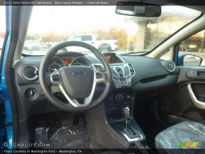 Blue Candy Metallic / Charcoal Black 2012 Ford Fiesta SES Hatchback