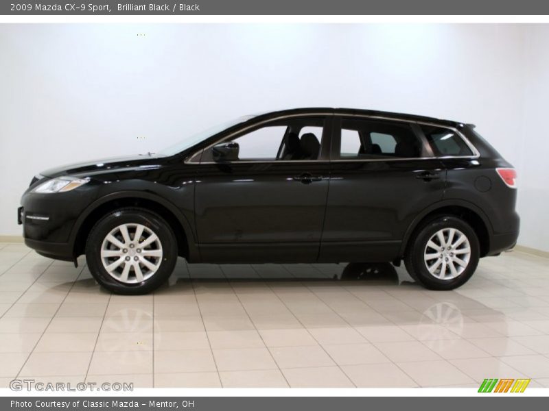 Brilliant Black / Black 2009 Mazda CX-9 Sport
