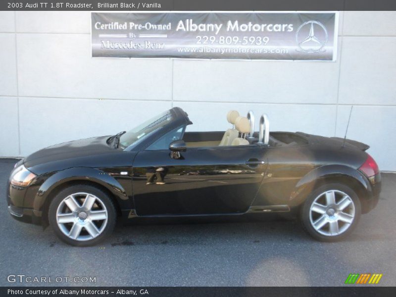 Brilliant Black / Vanilla 2003 Audi TT 1.8T Roadster