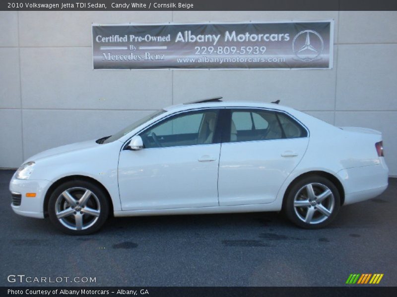 Candy White / Cornsilk Beige 2010 Volkswagen Jetta TDI Sedan