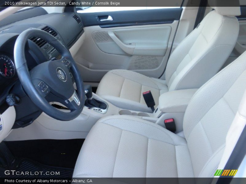 Candy White / Cornsilk Beige 2010 Volkswagen Jetta TDI Sedan