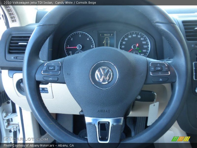 Candy White / Cornsilk Beige 2010 Volkswagen Jetta TDI Sedan