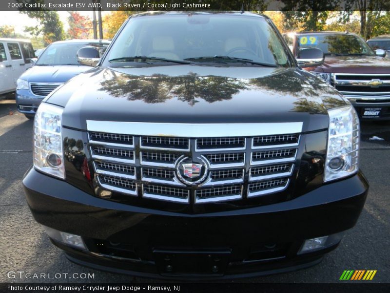 Black Raven / Cocoa/Light Cashmere 2008 Cadillac Escalade ESV AWD