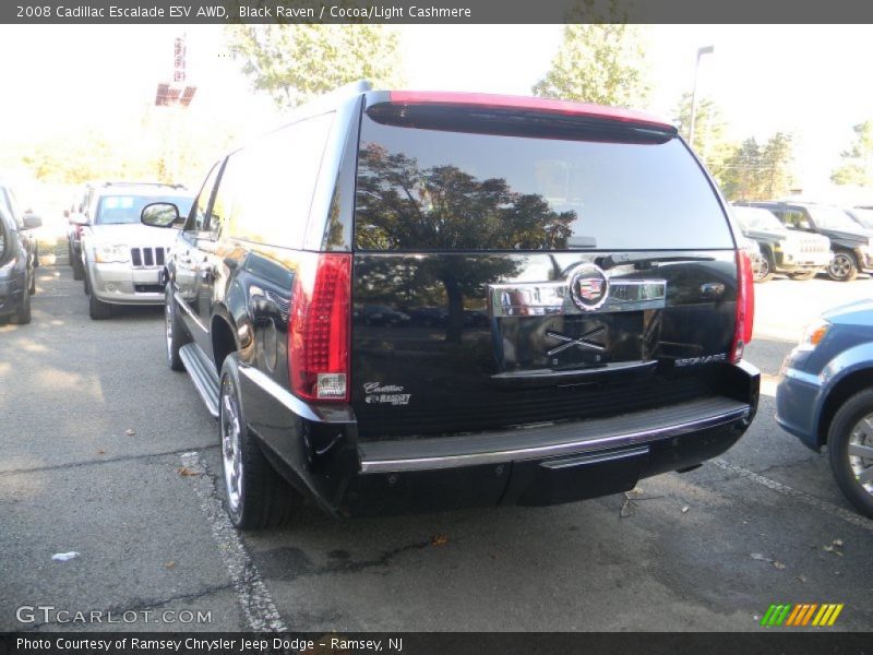 Black Raven / Cocoa/Light Cashmere 2008 Cadillac Escalade ESV AWD