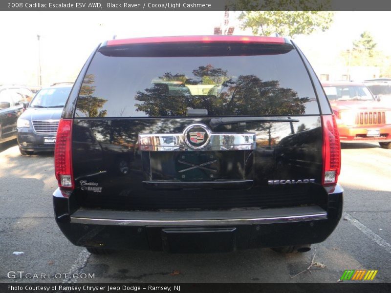 Black Raven / Cocoa/Light Cashmere 2008 Cadillac Escalade ESV AWD