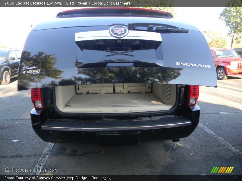 Black Raven / Cocoa/Light Cashmere 2008 Cadillac Escalade ESV AWD