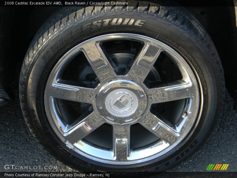 Black Raven / Cocoa/Light Cashmere 2008 Cadillac Escalade ESV AWD