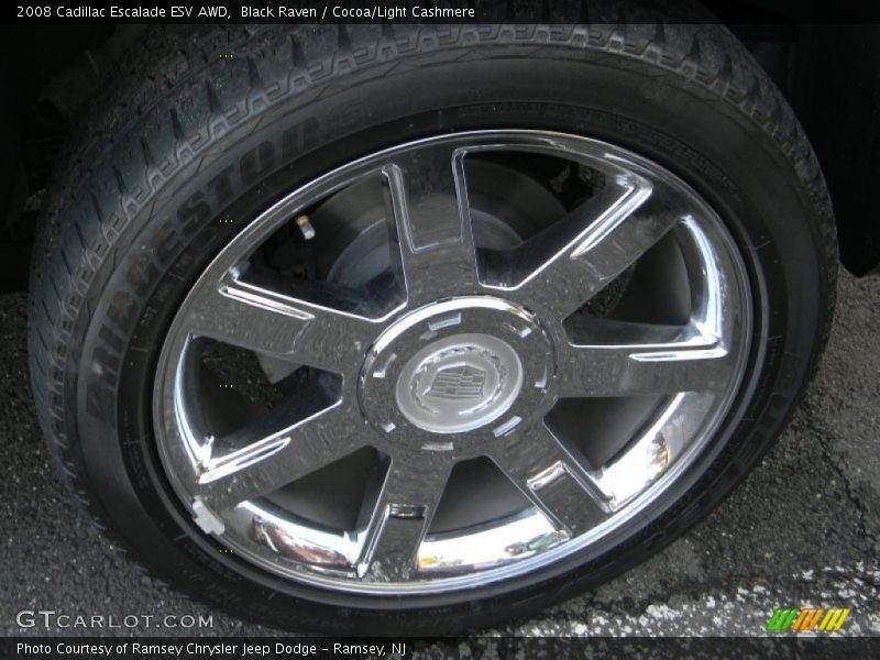 Black Raven / Cocoa/Light Cashmere 2008 Cadillac Escalade ESV AWD