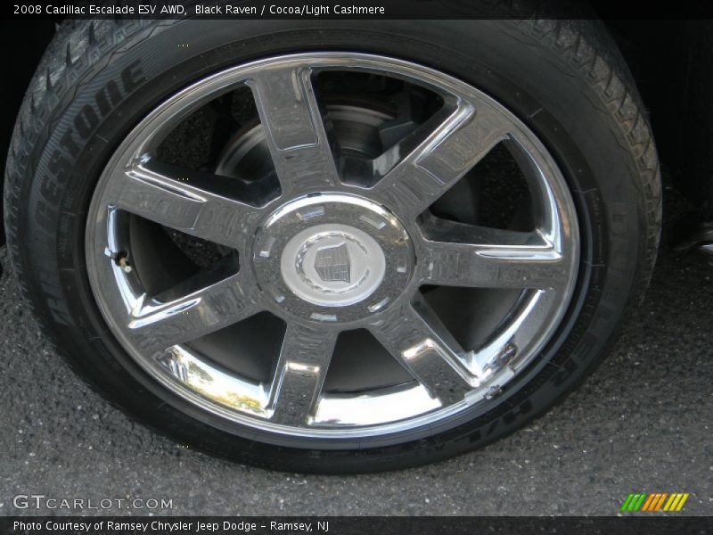 Black Raven / Cocoa/Light Cashmere 2008 Cadillac Escalade ESV AWD