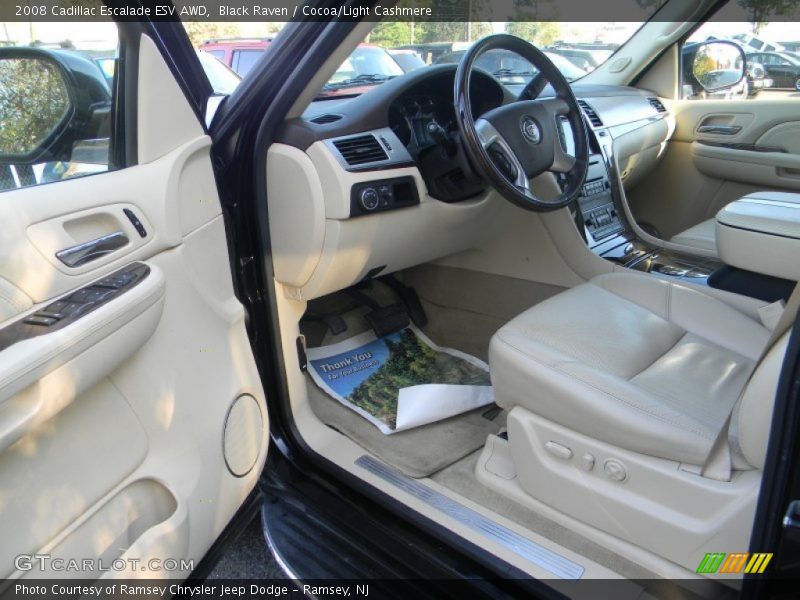 Black Raven / Cocoa/Light Cashmere 2008 Cadillac Escalade ESV AWD