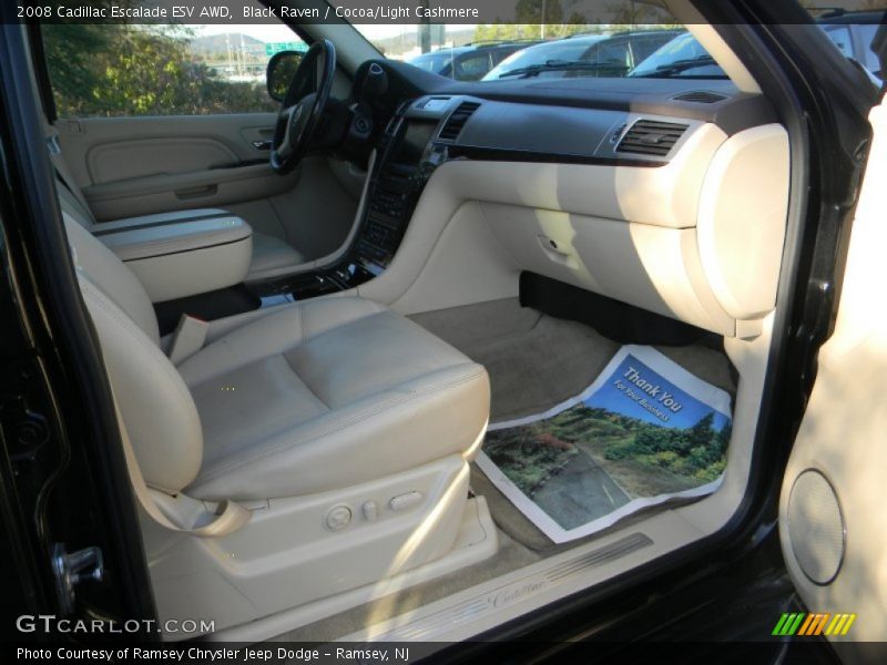 Black Raven / Cocoa/Light Cashmere 2008 Cadillac Escalade ESV AWD