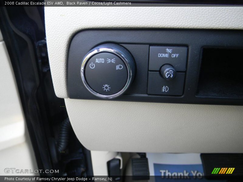 Black Raven / Cocoa/Light Cashmere 2008 Cadillac Escalade ESV AWD