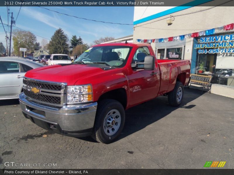 Victory Red / Dark Titanium 2012 Chevrolet Silverado 2500HD Work Truck Regular Cab 4x4