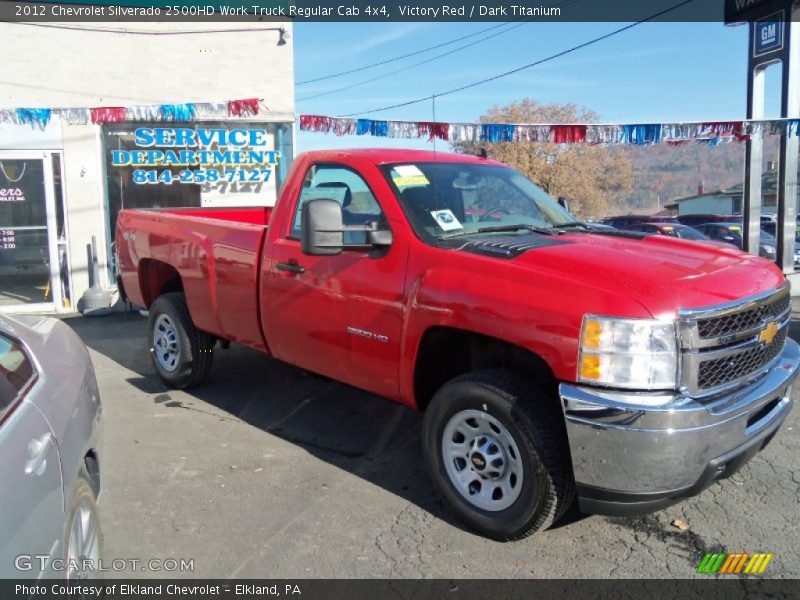 Victory Red / Dark Titanium 2012 Chevrolet Silverado 2500HD Work Truck Regular Cab 4x4