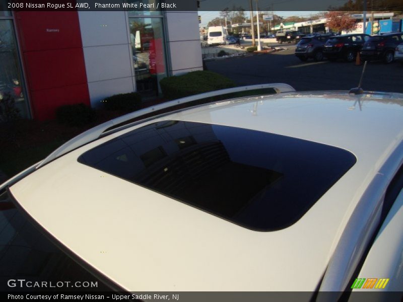 Phantom White Pearl / Black 2008 Nissan Rogue SL AWD