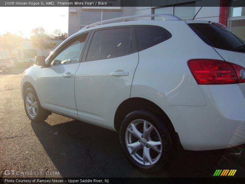 Phantom White Pearl / Black 2008 Nissan Rogue SL AWD