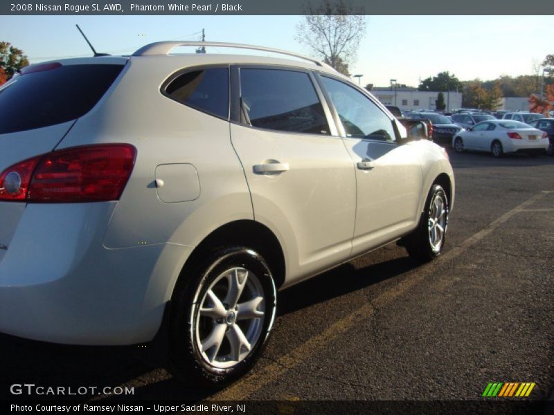 Phantom White Pearl / Black 2008 Nissan Rogue SL AWD