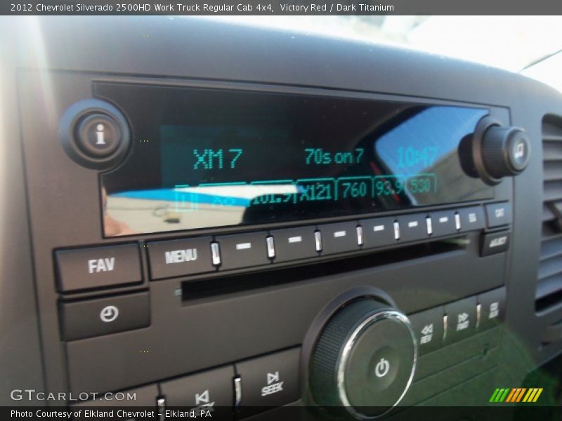 Audio System of 2012 Silverado 2500HD Work Truck Regular Cab 4x4