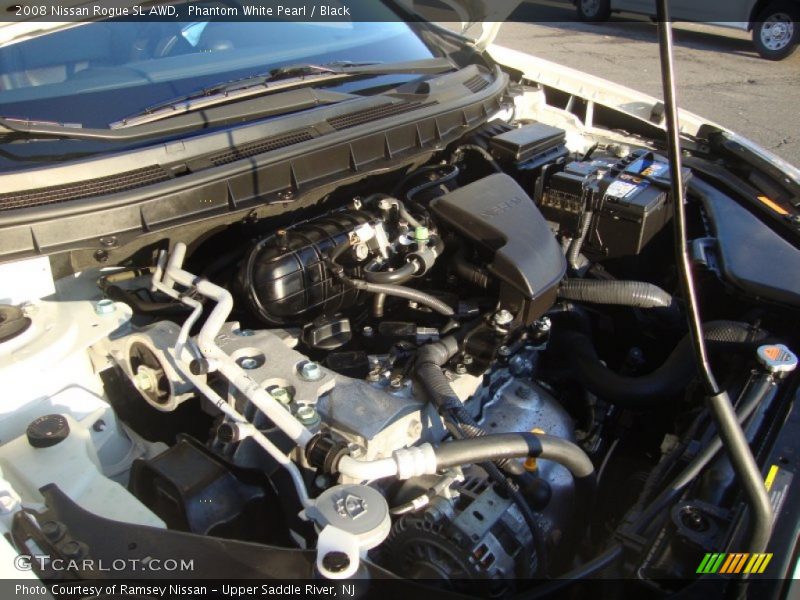 Phantom White Pearl / Black 2008 Nissan Rogue SL AWD