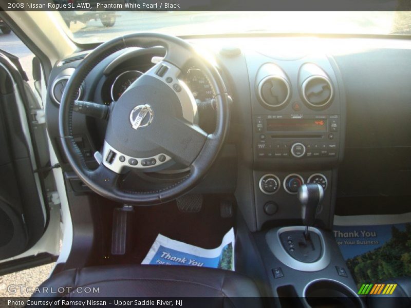 Phantom White Pearl / Black 2008 Nissan Rogue SL AWD
