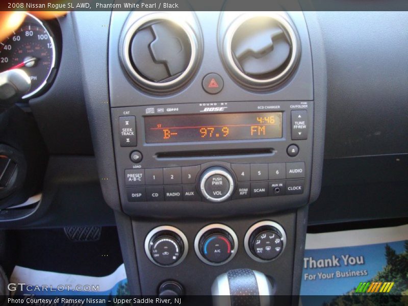 Phantom White Pearl / Black 2008 Nissan Rogue SL AWD