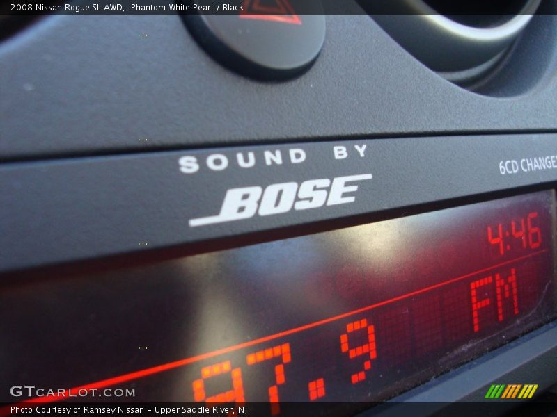 Phantom White Pearl / Black 2008 Nissan Rogue SL AWD
