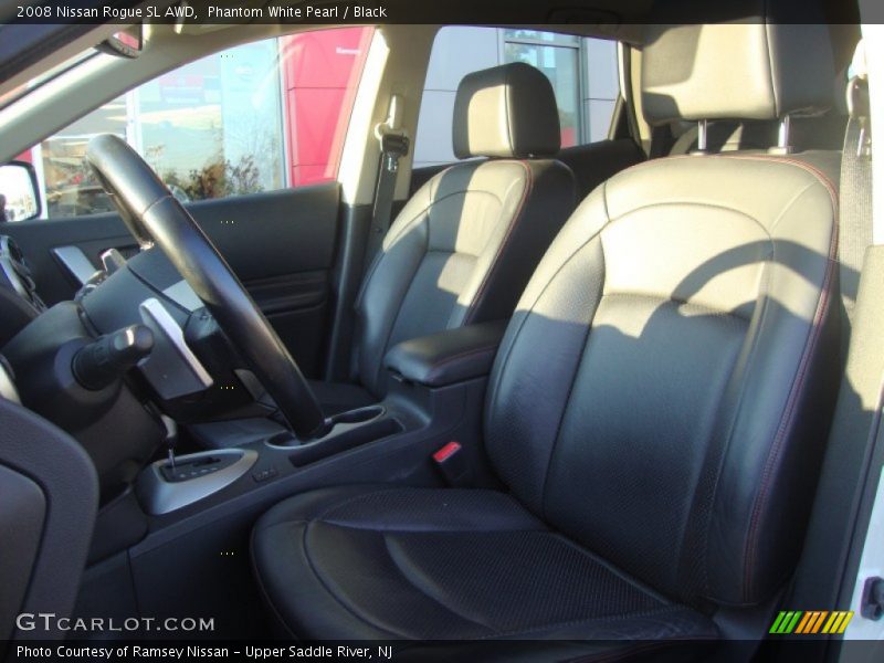 Phantom White Pearl / Black 2008 Nissan Rogue SL AWD