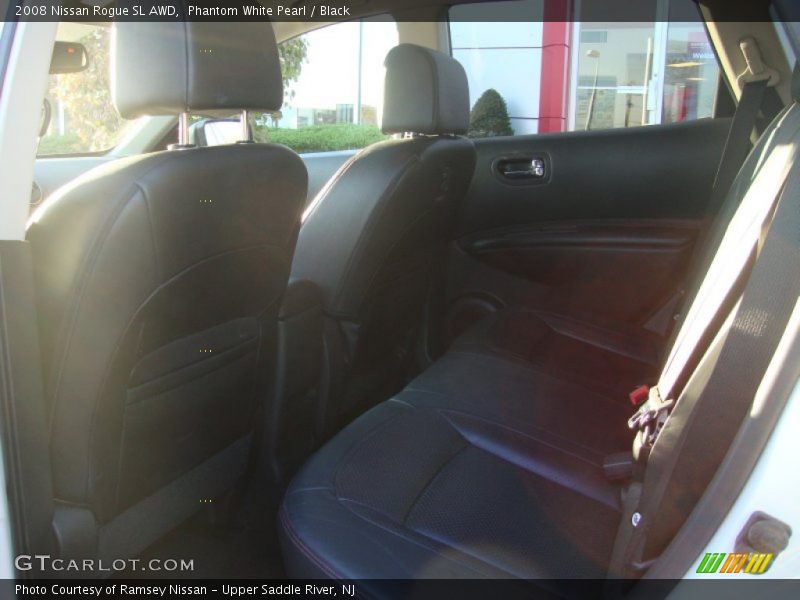 Phantom White Pearl / Black 2008 Nissan Rogue SL AWD