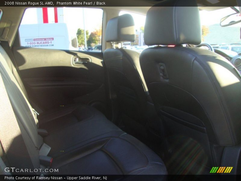 Phantom White Pearl / Black 2008 Nissan Rogue SL AWD