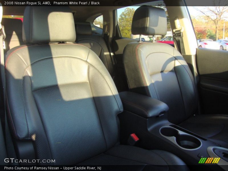 Phantom White Pearl / Black 2008 Nissan Rogue SL AWD