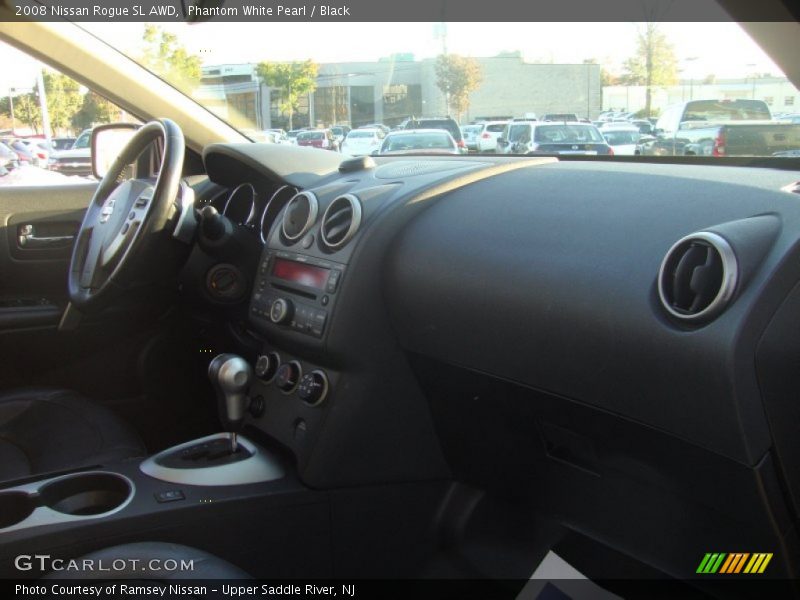 Phantom White Pearl / Black 2008 Nissan Rogue SL AWD