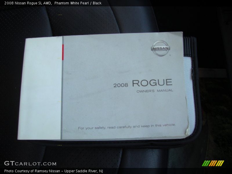 Phantom White Pearl / Black 2008 Nissan Rogue SL AWD