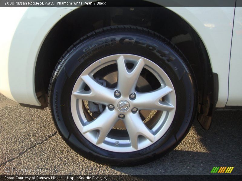 Phantom White Pearl / Black 2008 Nissan Rogue SL AWD