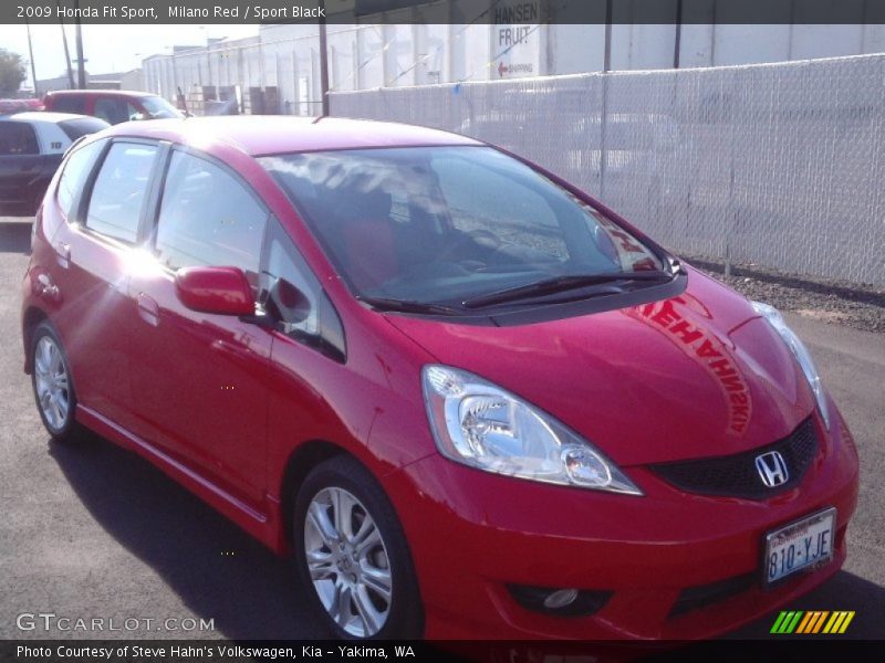 Milano Red / Sport Black 2009 Honda Fit Sport